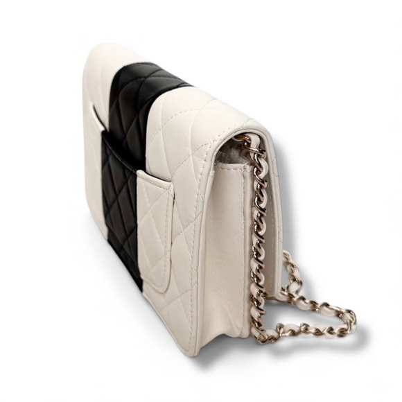 🆕CHANEL Classic Wallet on Chain Color Block Black & Ivory Gold-Tone hardware NIB - Picture 8 of 16